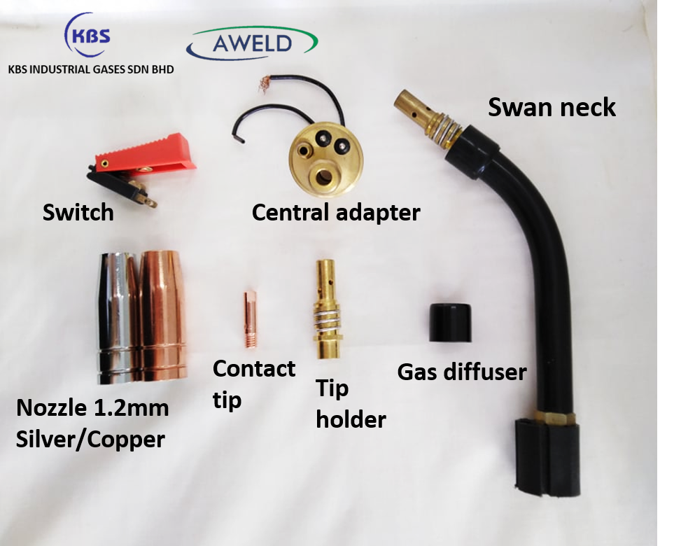 MB15/15AK MIG WELDING NOZZLE SET